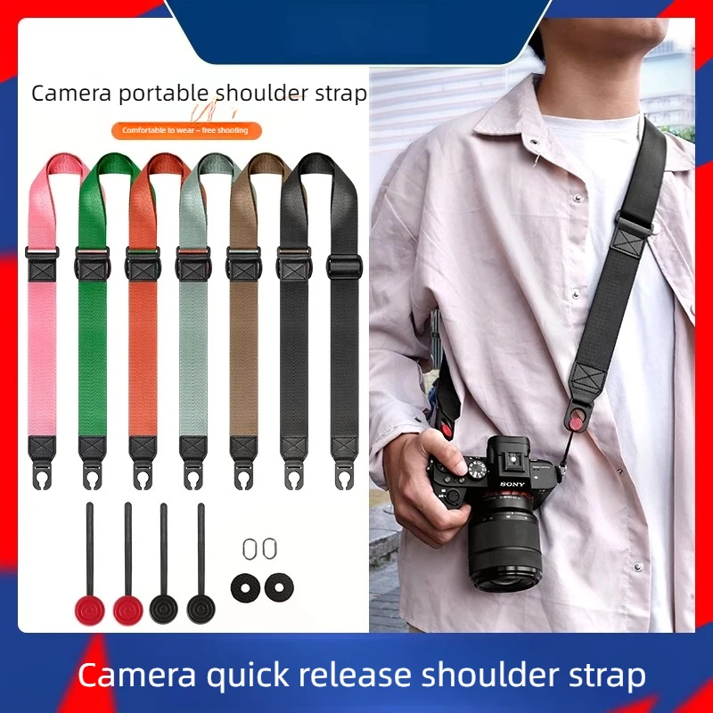 Multifunctional Camera Shoulder Strap Quick Release Belt For Canon EOS R5 R6 Nikon Z7 Z6 Sony A6400 A7M4 A7C Fuji XT4 Micro DSLR