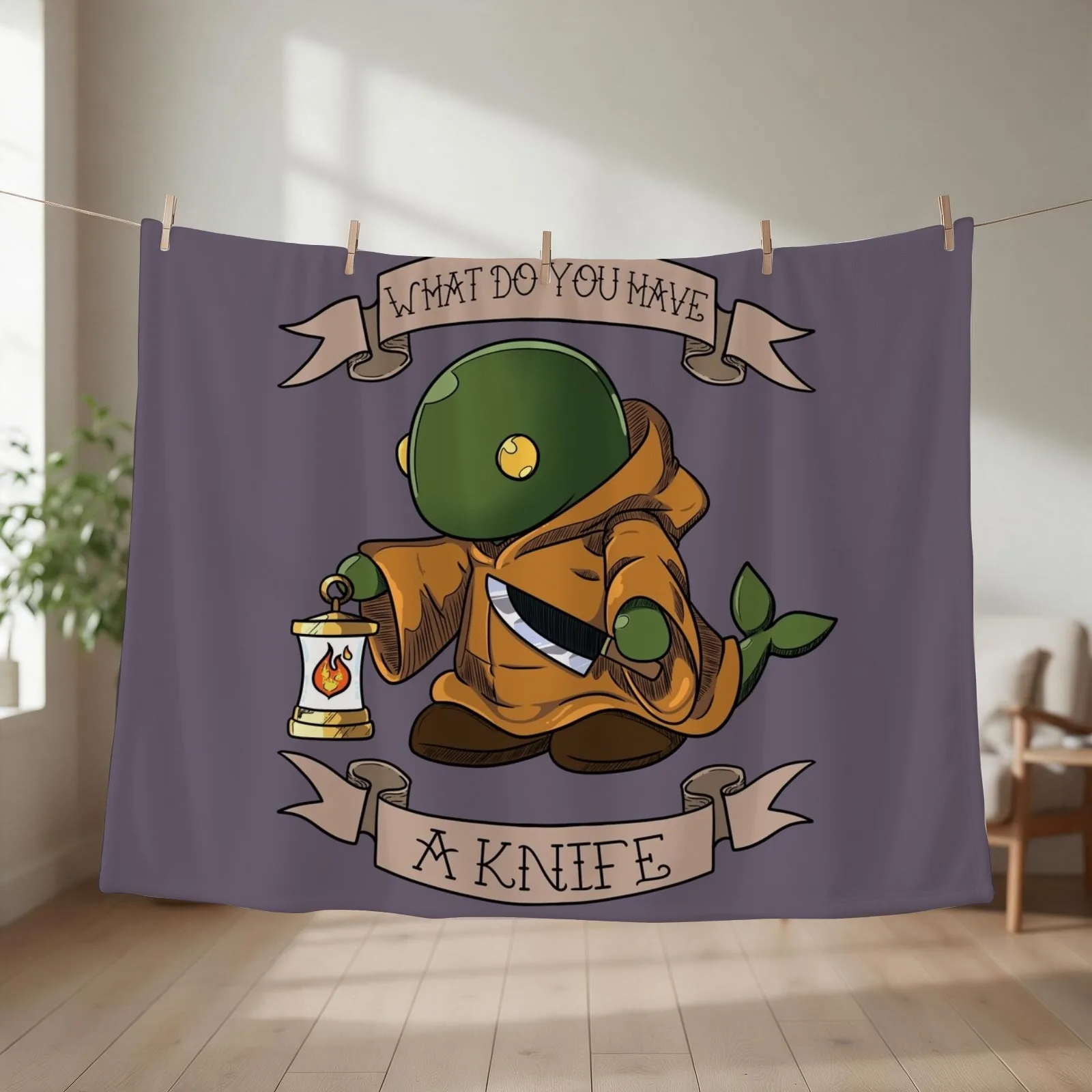 Tonberry, A knife!! Throw Blanket manga Fashion Sofas Weighted Luxury St Blankets