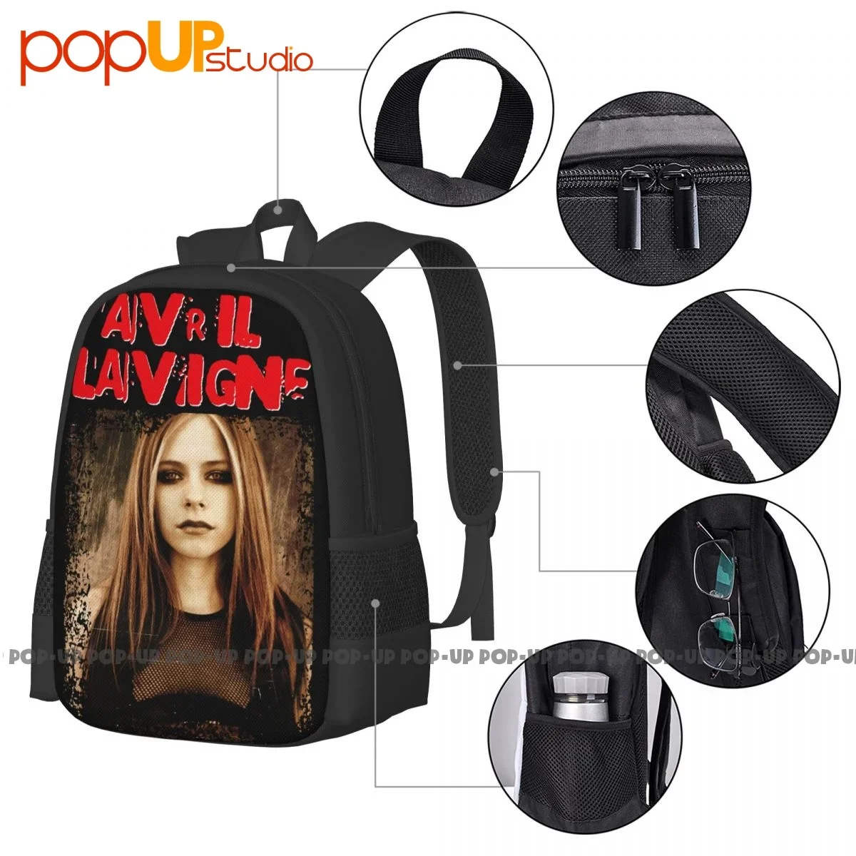 Avril Lavigne Bones 2004 Ogen Y 2K Tour Rugzak Grote Capaciteit Reis Draagbare Sporttas Grote Capaciteit