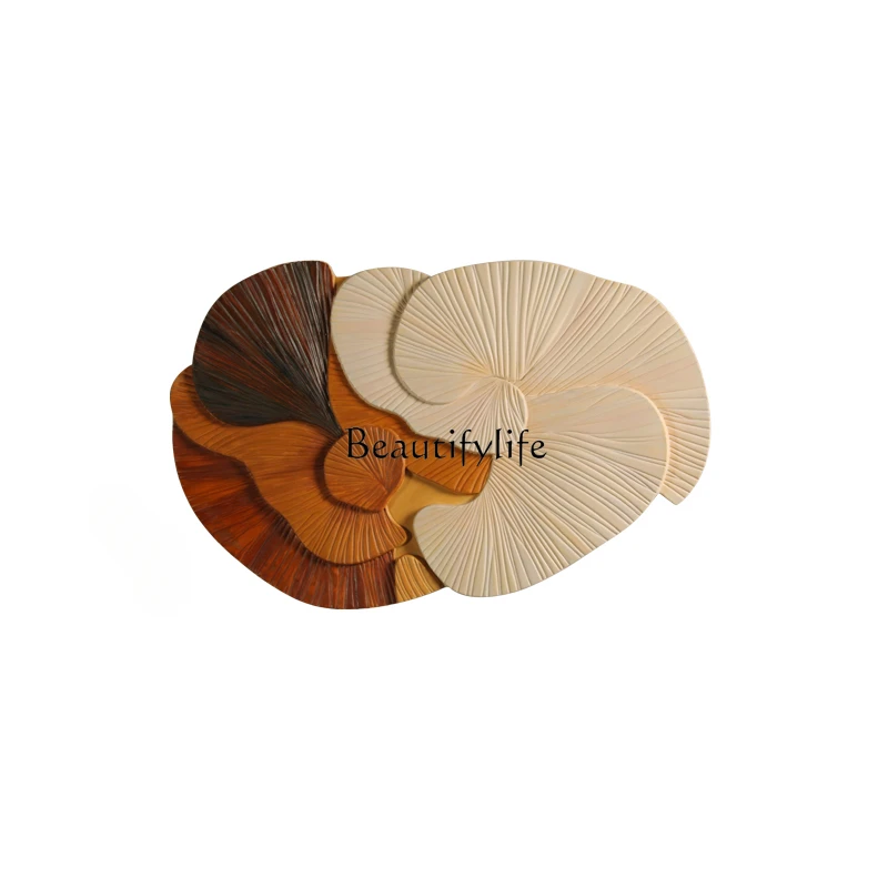 

Modern simple abstract three-dimensional wood carving decorative painting living room entrance installation painting