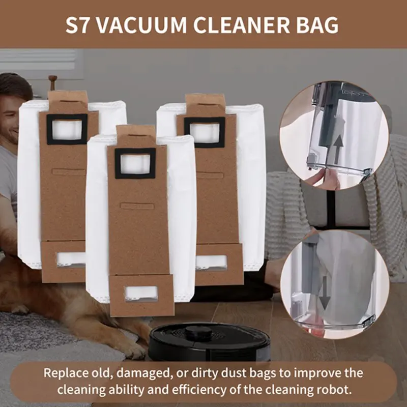 12 حزمة من ملحقات حقيبة الغبار لشاومي Roborock S7 S7 Plus S7 + قطع غيار المكنسة الكهربائية أكياس المكنسة الكهربائية الساخن!