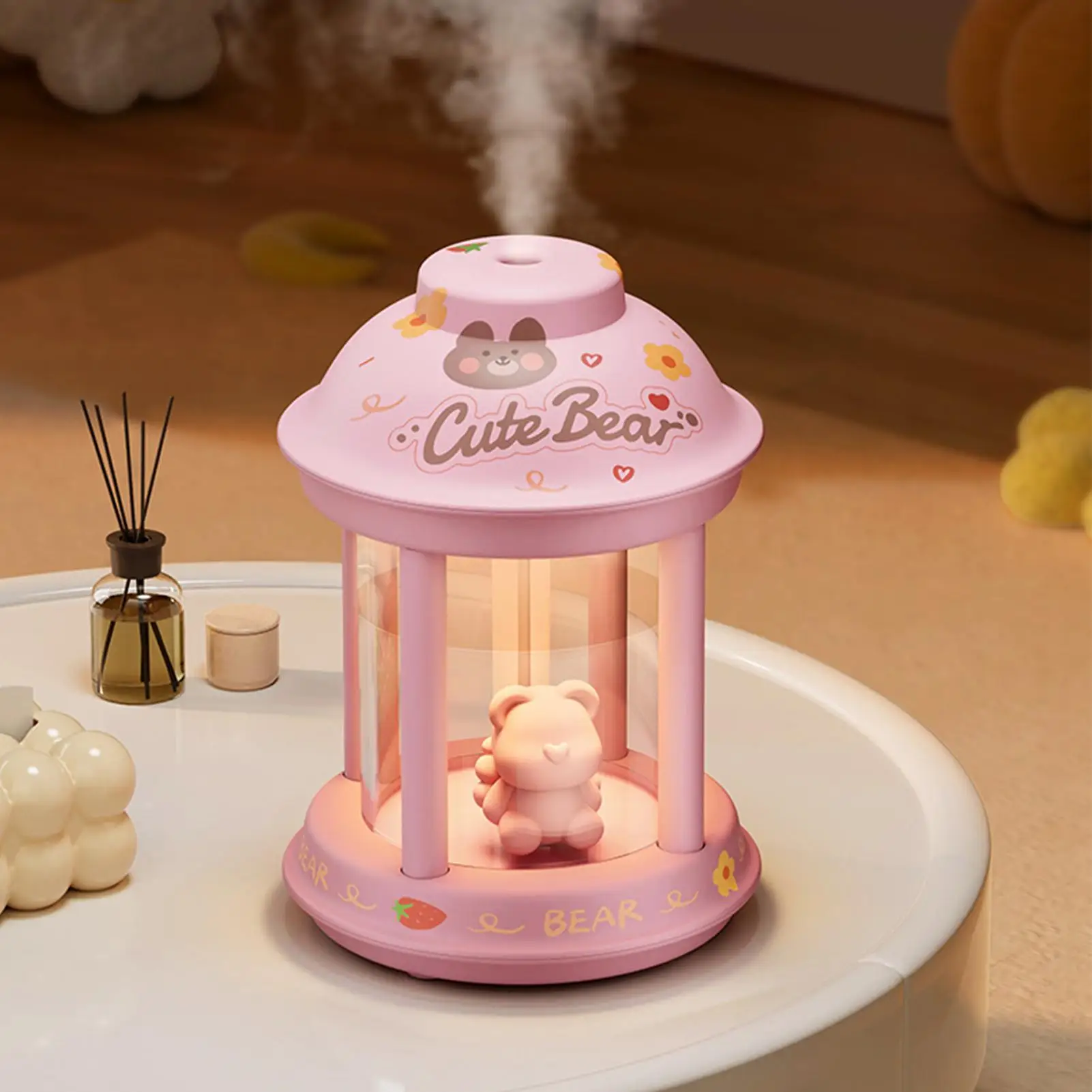 

Humidifiers for Bedroom 350ml Humidification Device with Night Light Household Mist Humidifier for Office Travelers Dormitory