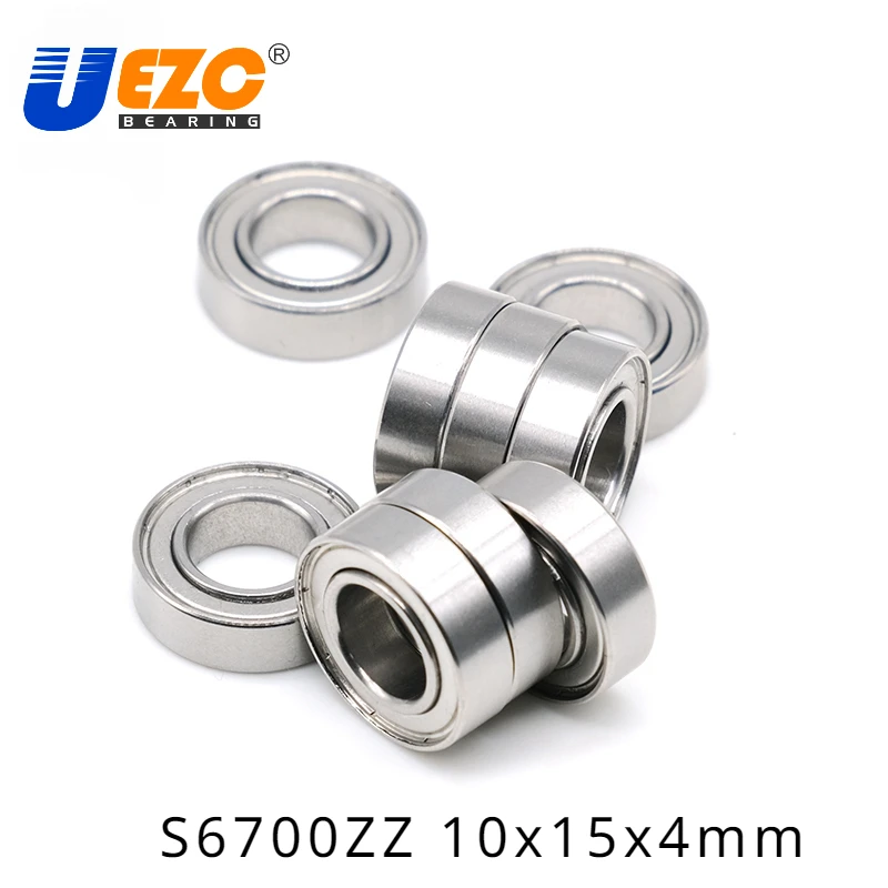 10PCS S6700ZZ Stainless Steel  Bearing ABEC-7 S6700ZZ S6700 10x15x4mm Thin Section  Ball Bearings S61700