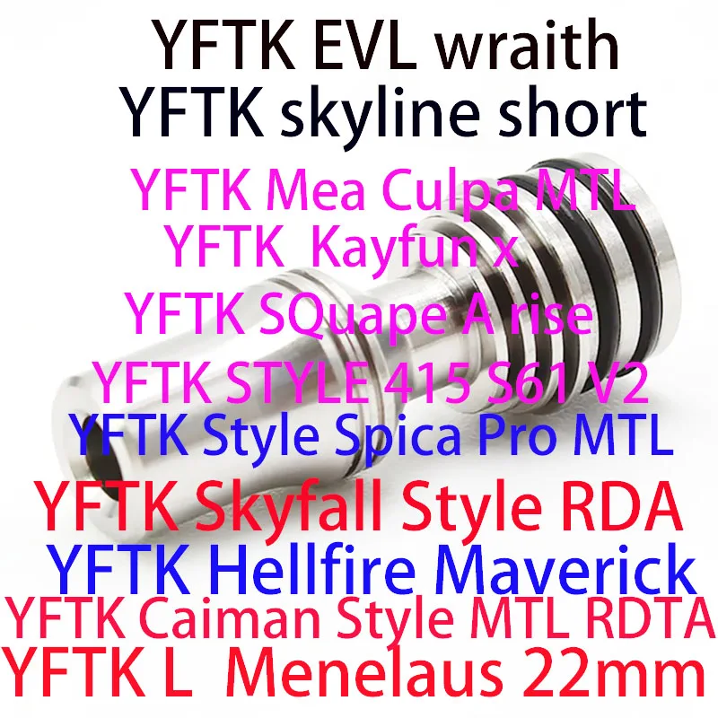 

YFTK Hellfire Maverick skyline r Caiman Menelaus 415 S61 V2 Skyfall solo dvarw mtl Spica Pro evl v8 tank kit battery accessories