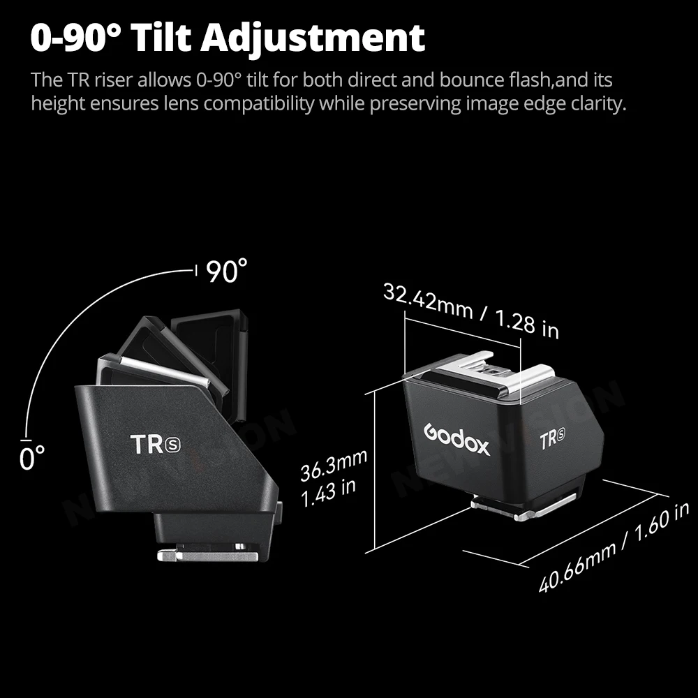 Godox TR TTL Hot Shoe Riser متوافق مع Canon E-TTL II Nikon i-TTL Sony Fujifilm OM System TTL Systems لـ iT20 iT22 iT30PRO