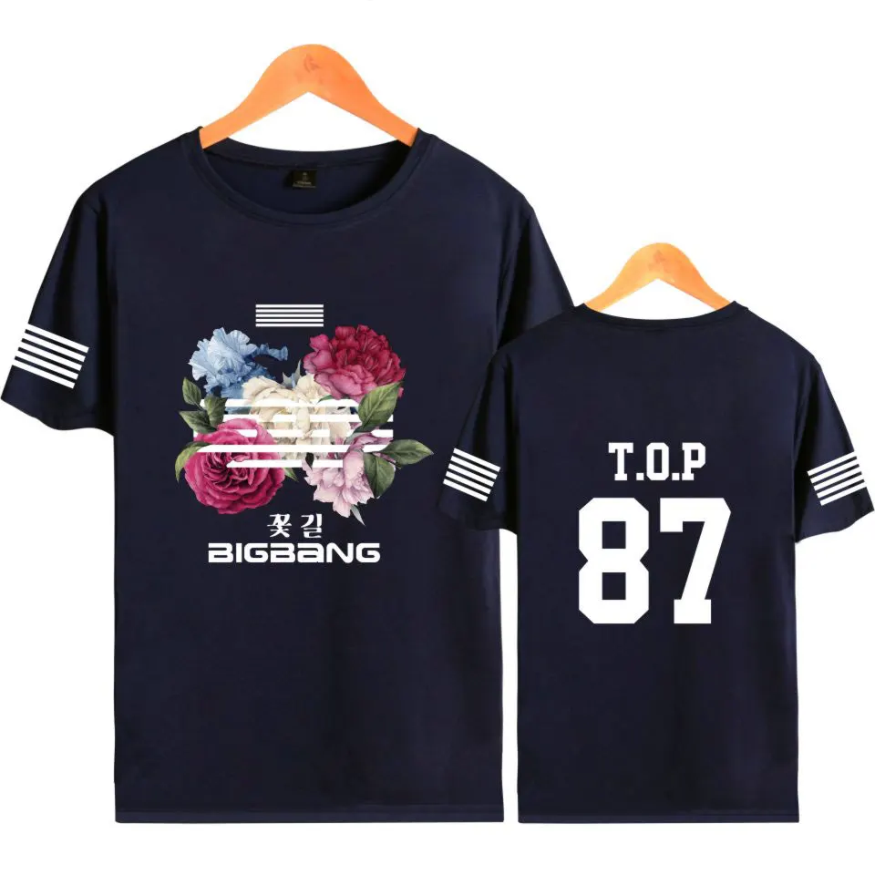 BIGBANG T Shirt Kpop G DRAGON T.O.P T Shirt Women Men Summer Short Sleeve Tee Korean Popular Fashion Gdragon Clothes For Fans