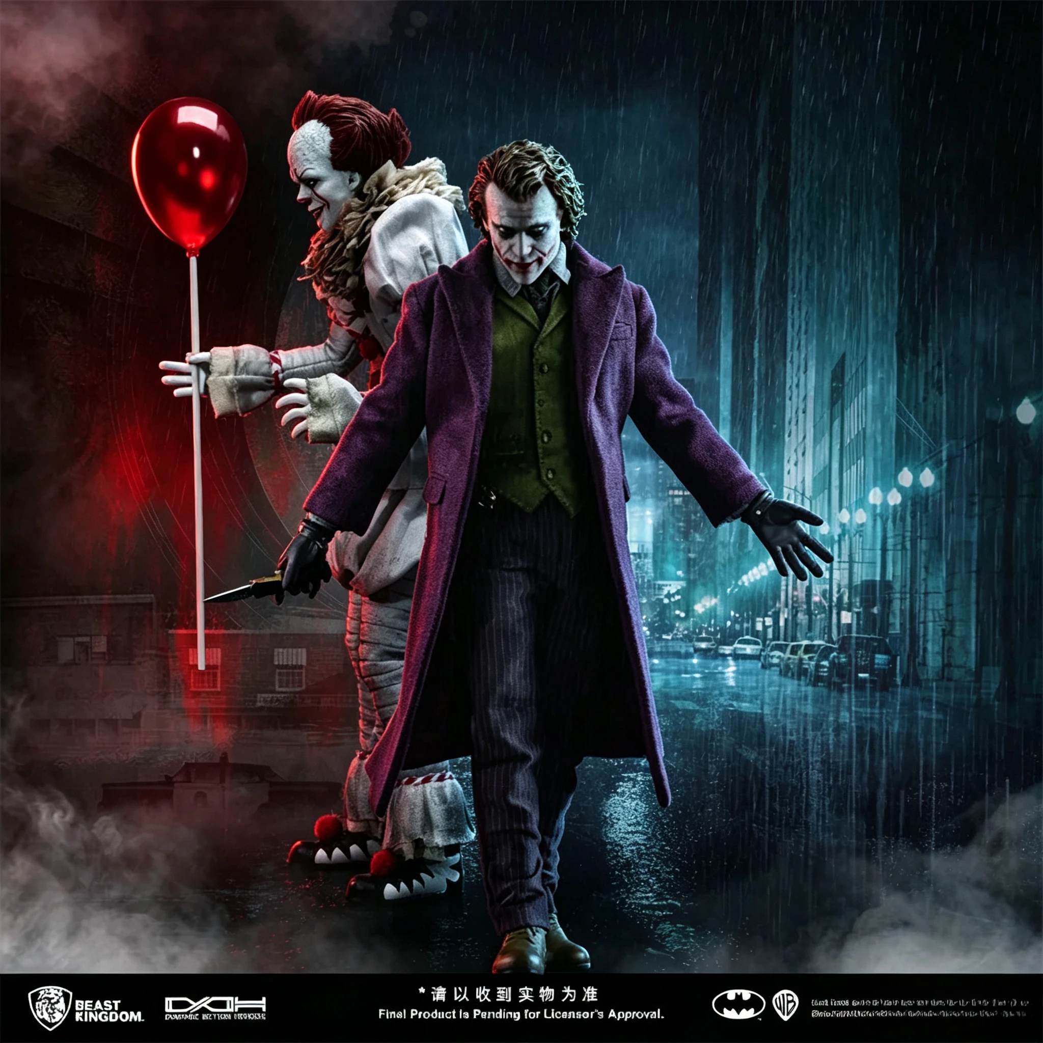 Beast Kingdom DAH 024 Heath Ledger Joker DAH 075 Pennywise Movie Action Figures Poseable Collectible Models Fan Gift