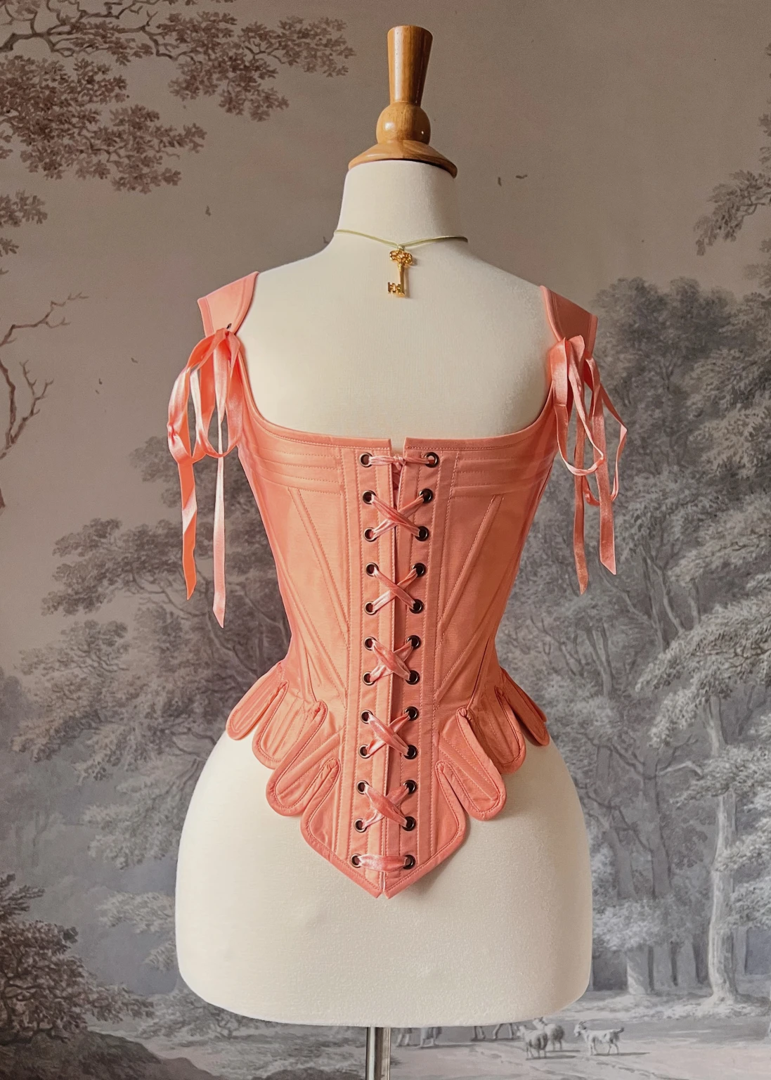 Korset Renaisans Vintage kustom atasan dengan tali spageti leher persegi Atasan Bustier bertali dengan Hem tidak beraturan untuk 2024 wanita