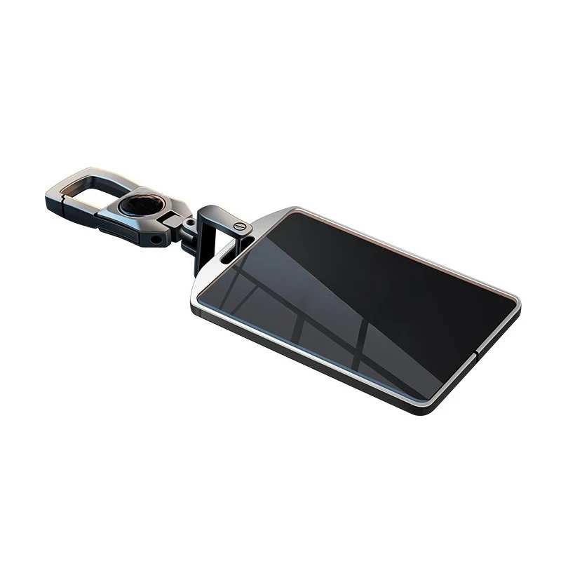 Premium Zinc Alloy Card Key Cover Case for Tesla Model Y/Model 3/Model X NFC Card - Protective Shell Keychain