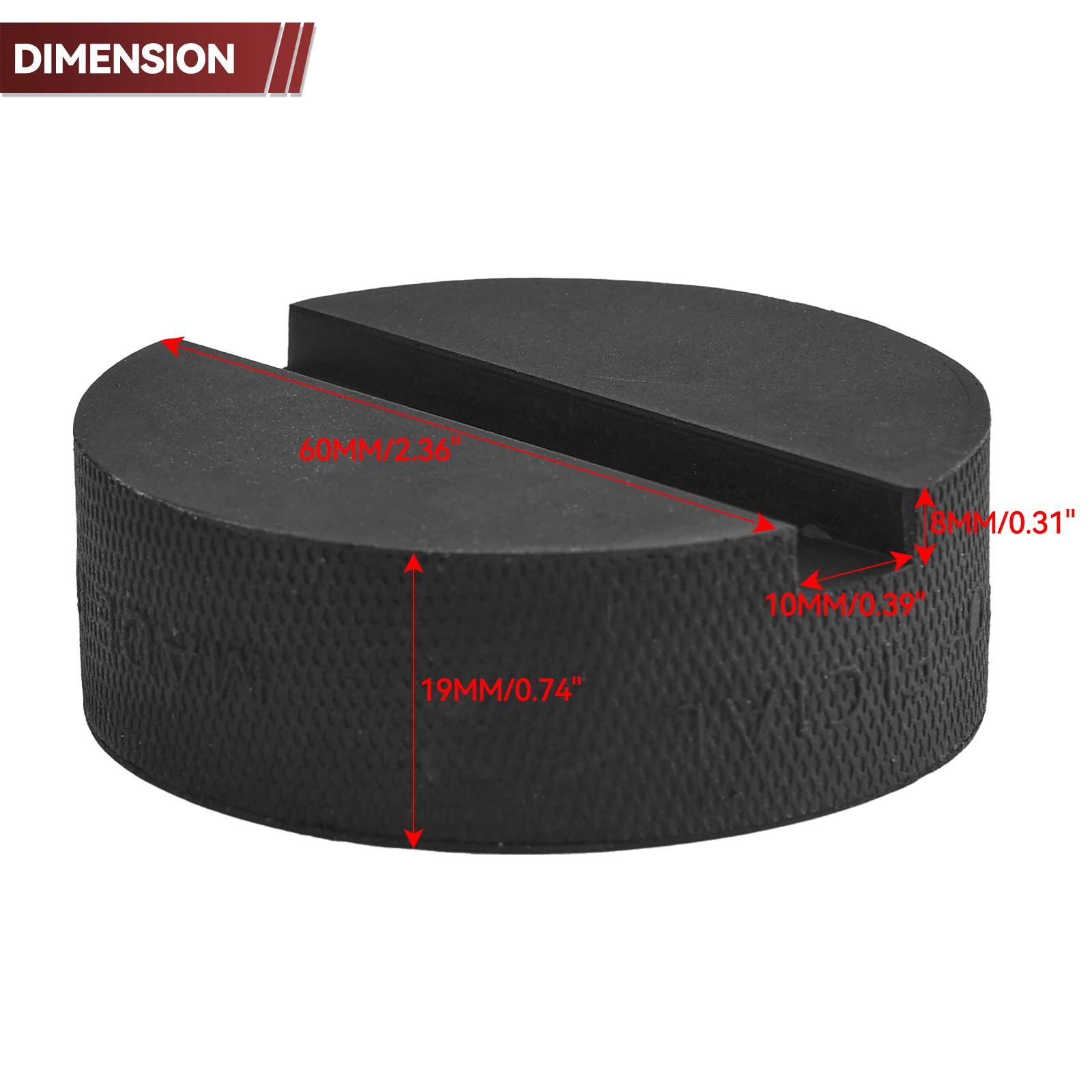 Universal Small Jack Rubber Pad Diameter 60mm Anti-slip Rail Adapter Support Block Heavy Duty Jacking Car Lift Tool Accessories