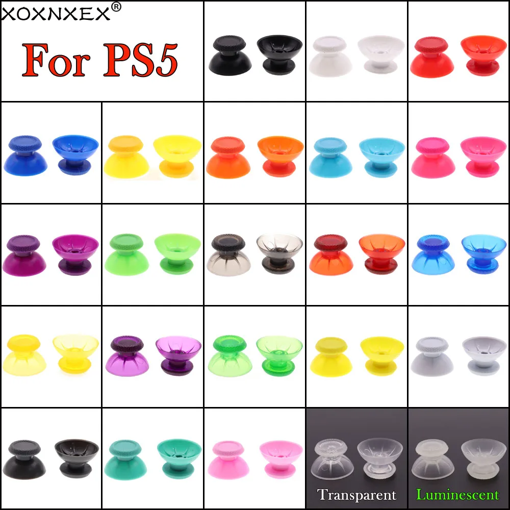 XOXNXEX 2pcs=1pair Analog Cover 3D Thumb Sticks Joystick Thumbstick Mushroom Cap For Sony 5 PS5