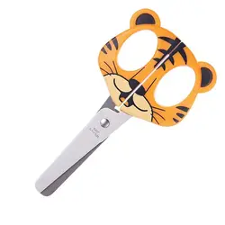 Simpatico cartone animato animale in acciaio inossidabile Mini forbici di sicurezza bambini studente tagliacarte strumento scuola forniture per ufficio regalo di cancelleria