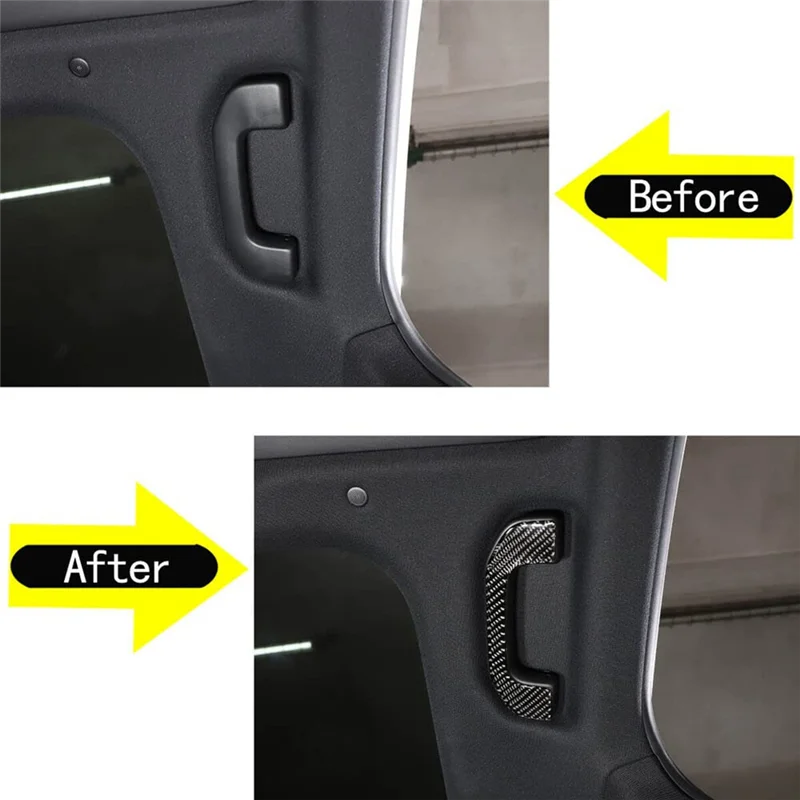 

High Quality For Mercedes-Benz C-Class W206 2022 2023 Soft Carbon Fiber Car Roof Grab Handle Cover Decorative Trim Replacement A