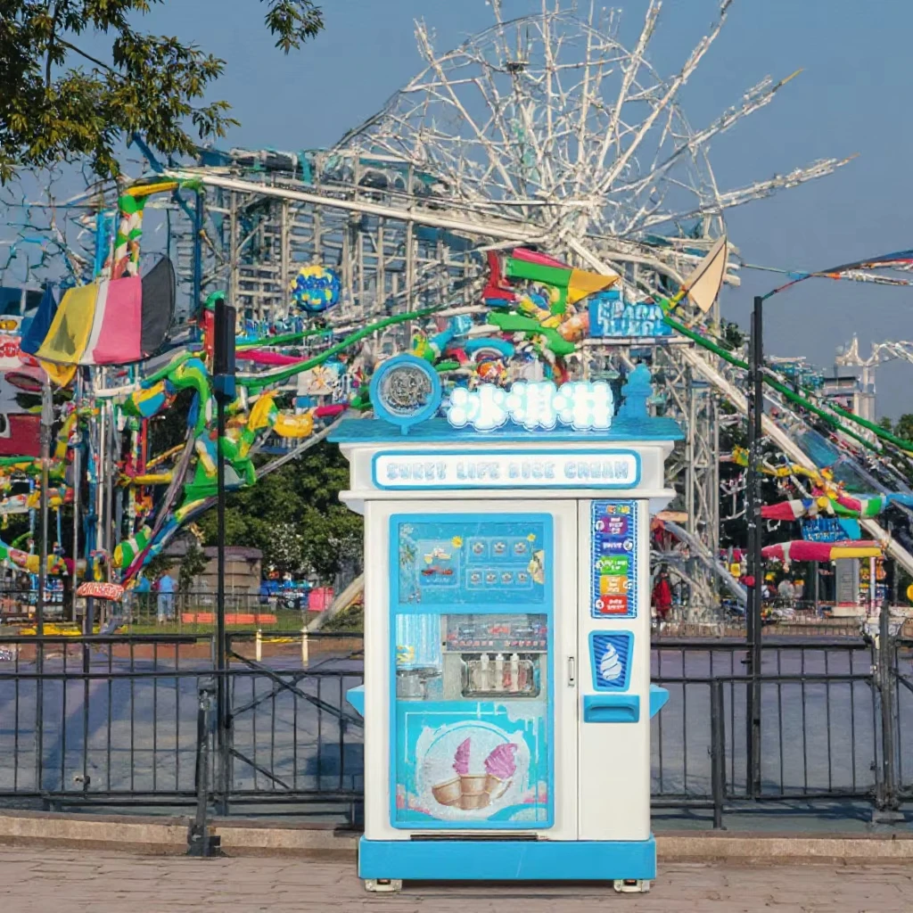 Soft Serve Ice Cream Vending Machine Transparent Anti-fog Display Window Factory Wholesale Tourist Attraction Frozen Machine