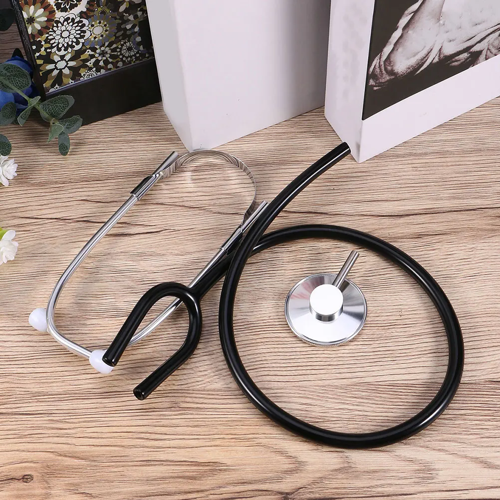 

2Pcs PVC Aluminum Simulated Stethoscope Portable Medical Aid Auscultation Equipment for Students Hospital Clinic Supplies Safe