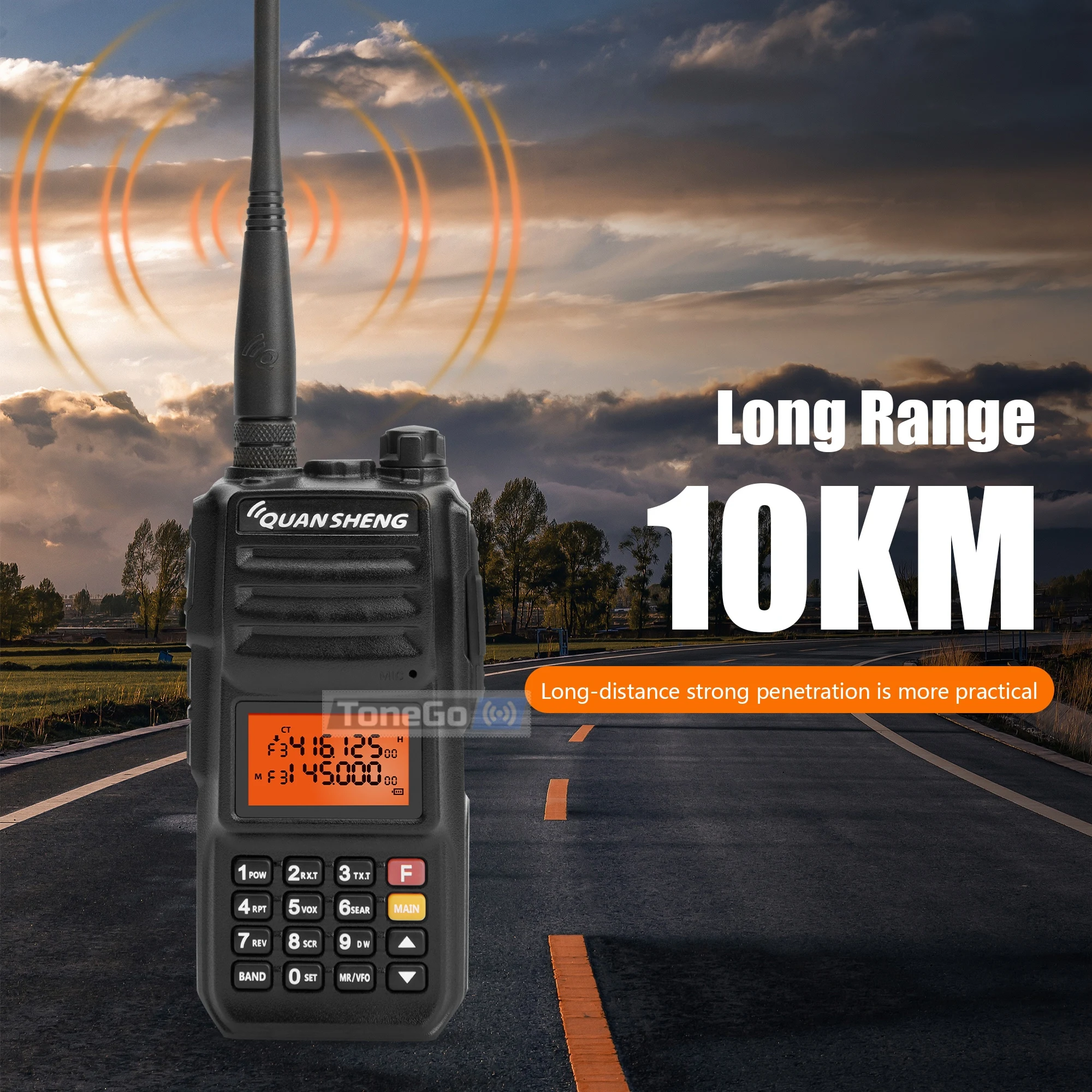 Quansheng TG-UV2 Plus 10W Walkie Talkie USB-C Pengisi Daya Superheterodyne UHF VHF Dual Band FM Jarak Jauh Portabel Ham Radio Dua Arah