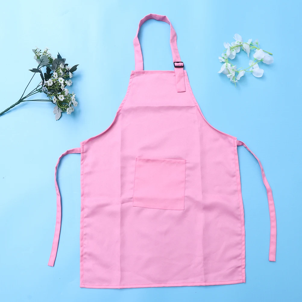 Ensemble de jeu de cuisine pour enfants, 2 pièces, cuisson, peinture, cadeau, tablier, chapeau, grand rose, épais, Durable, facile à nettoyer