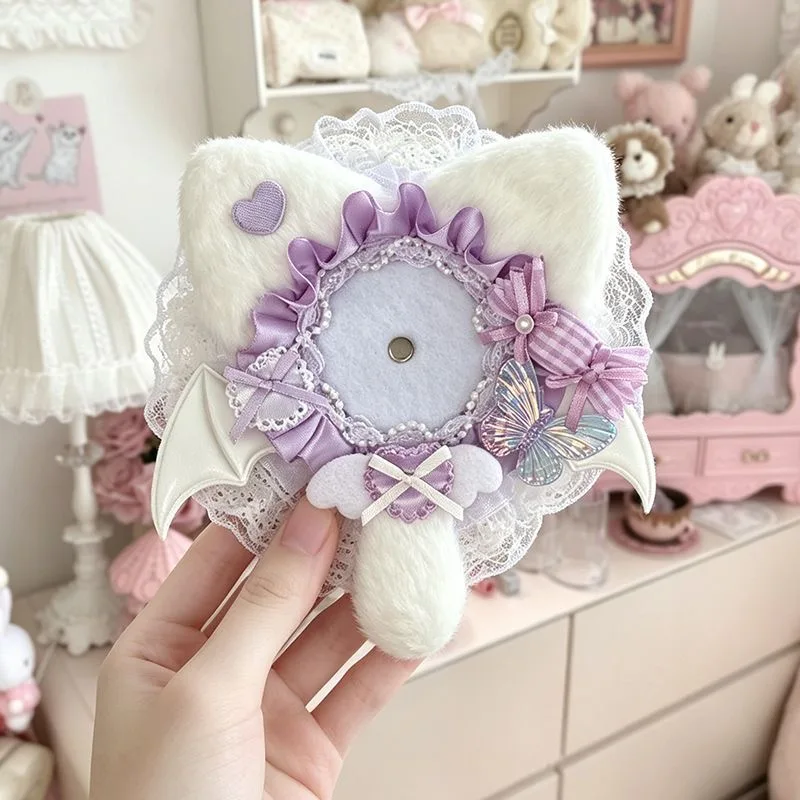 itabag decoration cat ear y2k accessories badge holder idol photo display 58mm DIY bag charm angel wings Japanese style
