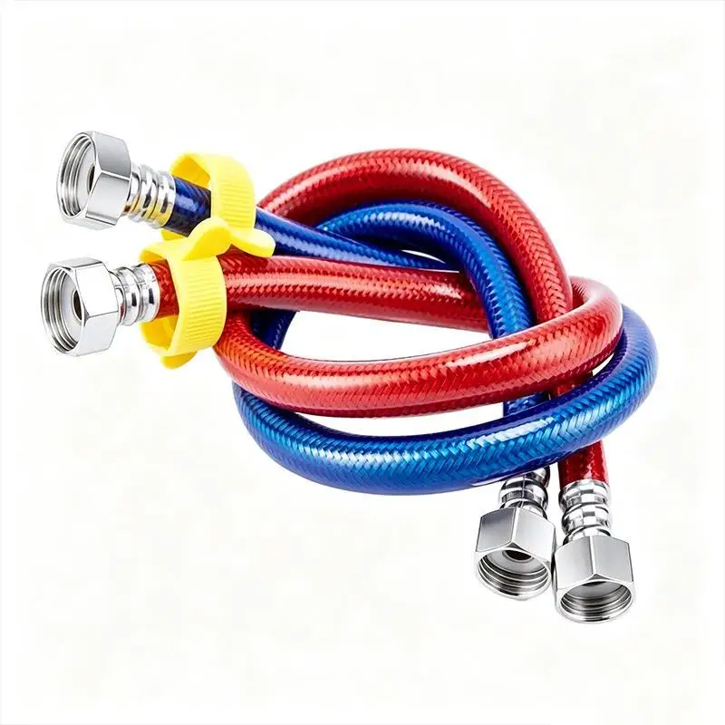 Stainless Steel Braided Water Hose High Pressure Explosion Proof Inlet Pipe For Water Heater Toilet Cold Hot Water Supply