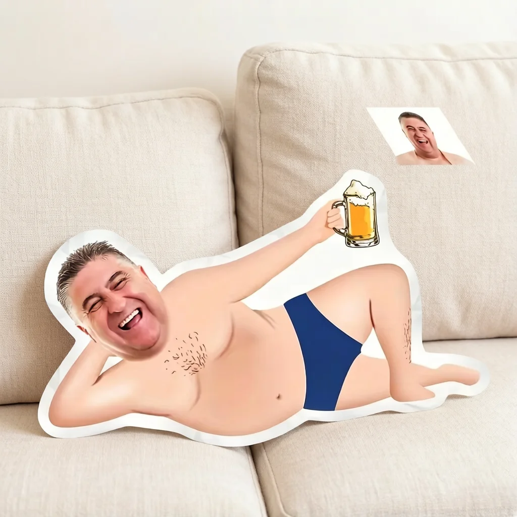 Customized Face Pillow for Personalized Photo Plush Gifts for Birthdays, Anniversaries, and Festivals