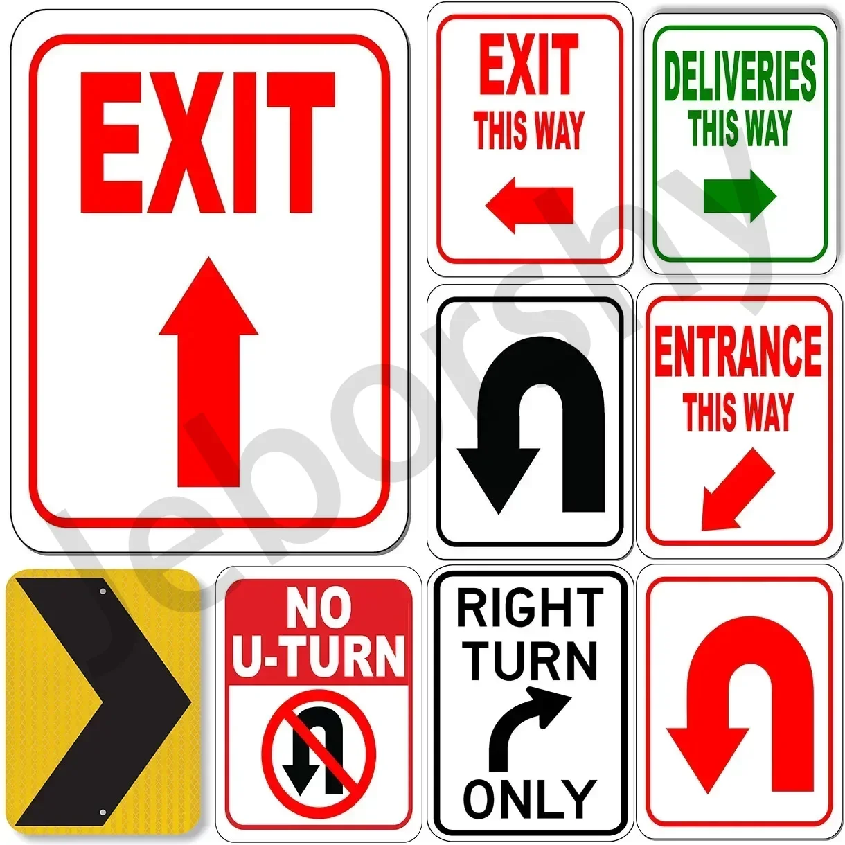 Vintage Exit Entrance Turn Arrow Metal Aluminum Signs Posters Plate Wall Decor for Bars Garage Cafe Clubs Pubs Retro Poster