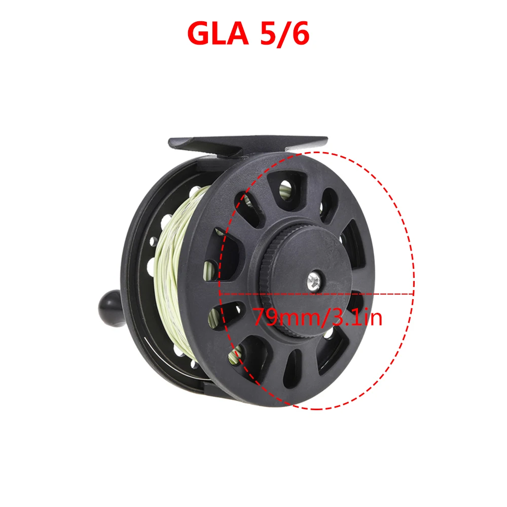 Pla 5/6 ou gla 7/8 carretel de pesca com lin de pesca durável carretel de pesca suprimentos de pesca pescadores ferramentas obrigatórias
