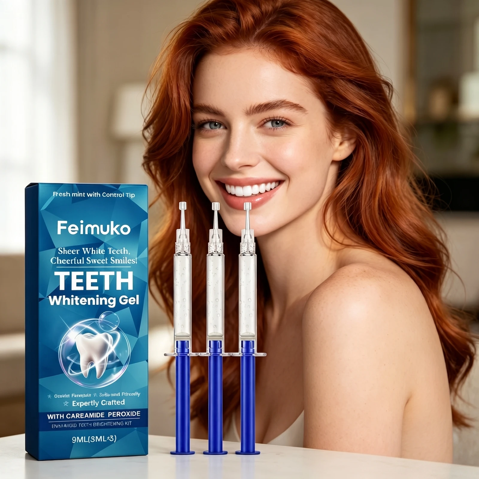 gel-clareador-dental-domestico-3-pecas-remove-manchas-de-placa-menta-fresca-clareamento-e-beleza-oral-suprimentos-para-clareamento-dental