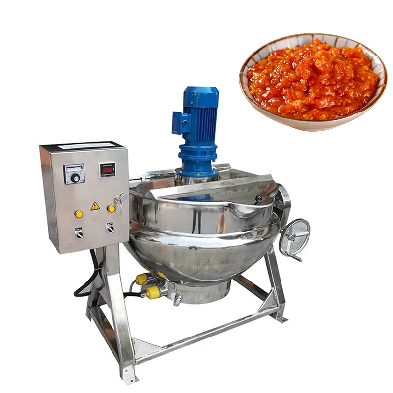 Mixing Industrial Grade Tilting Electric Boiling Pot Jackets Stockpot 500 Liter Gas Seasonings Jacketed Kettle