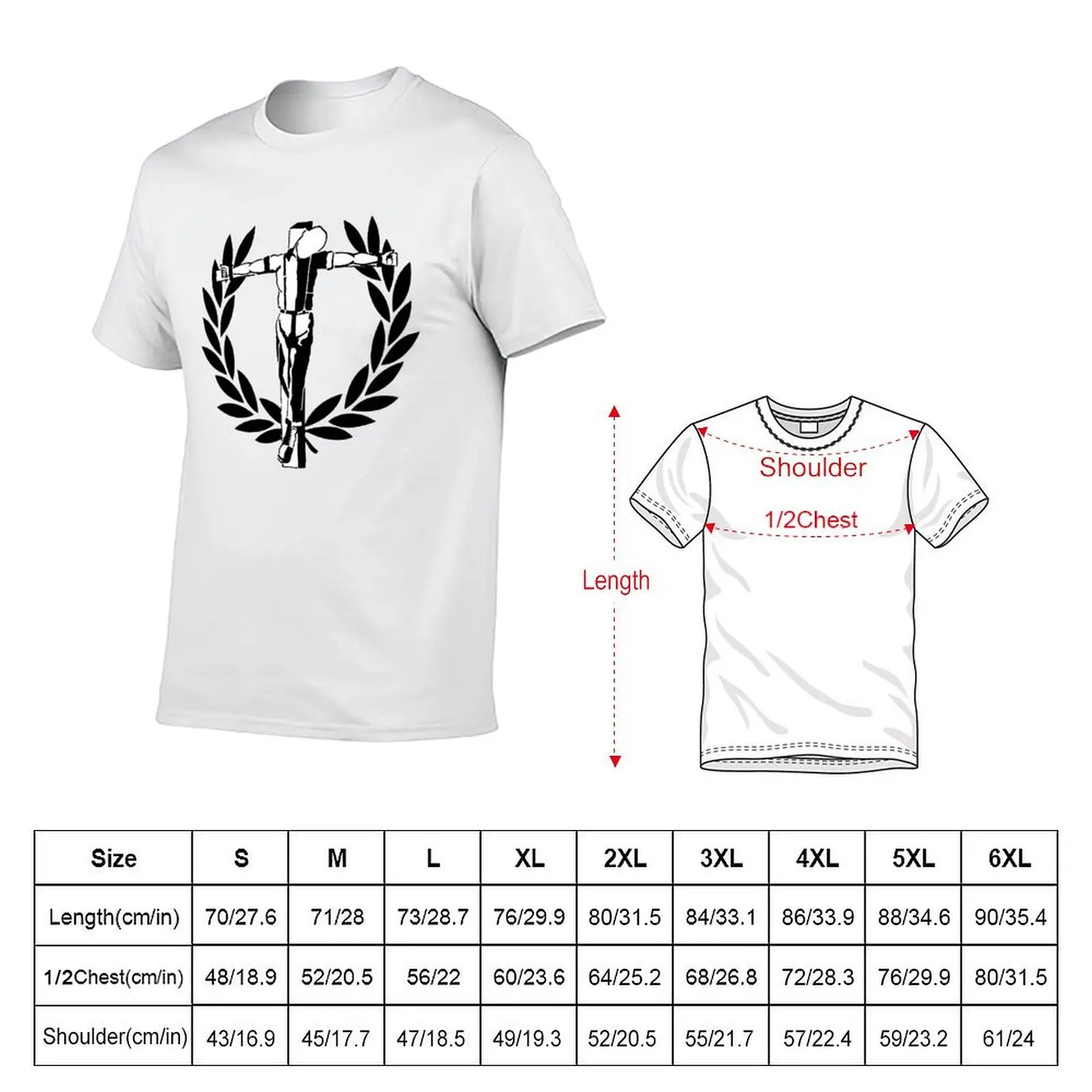 for Crucified funny - man shirt t summer Skinhead cotton T-Shirt shirts Laurel man Leaf t