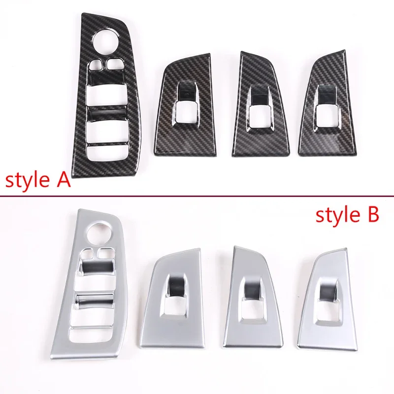 

For BMW 1 2 Series F40 F44 2020-2024 ABS Carbon Fiber Style Auto Glass Lift Frame Decorative Cover Interior Accessories