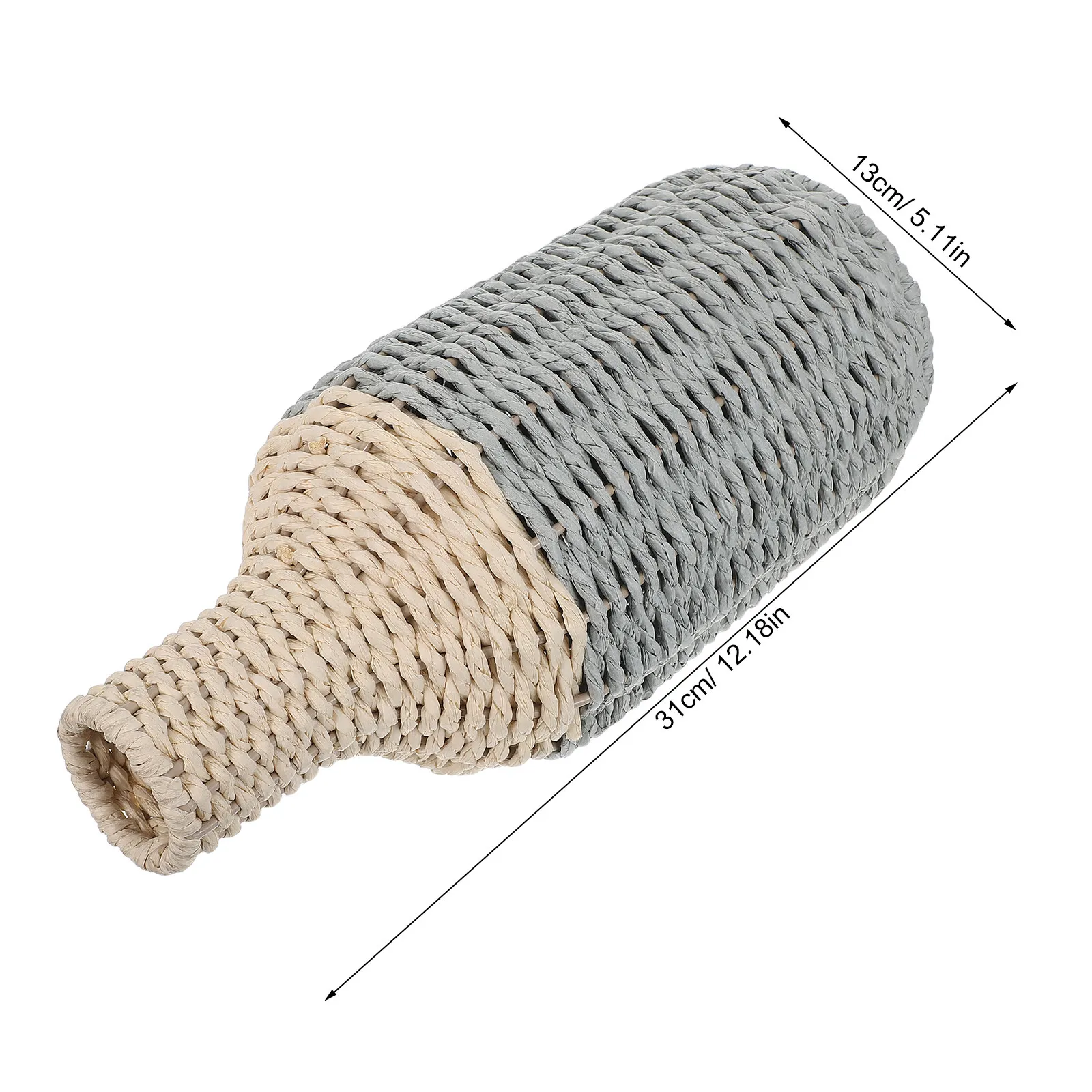Rattan Vase Small Braided Bud Vase Farmhouse Rustic Boho Decor Floral Arrangement Hand Woven Wicker Basket Wedding Centerpieces