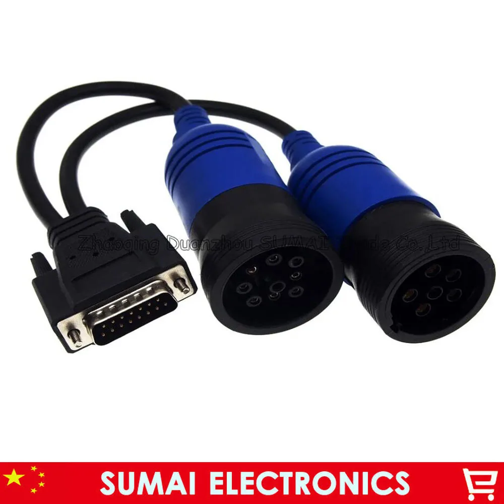 PN 405048 6Pin and 9Pin Y Deutsch adapter,DB15-J1939 adapter for Cummins NEXIQ 125032 USB Link Diesel Truck Diagnose Interface