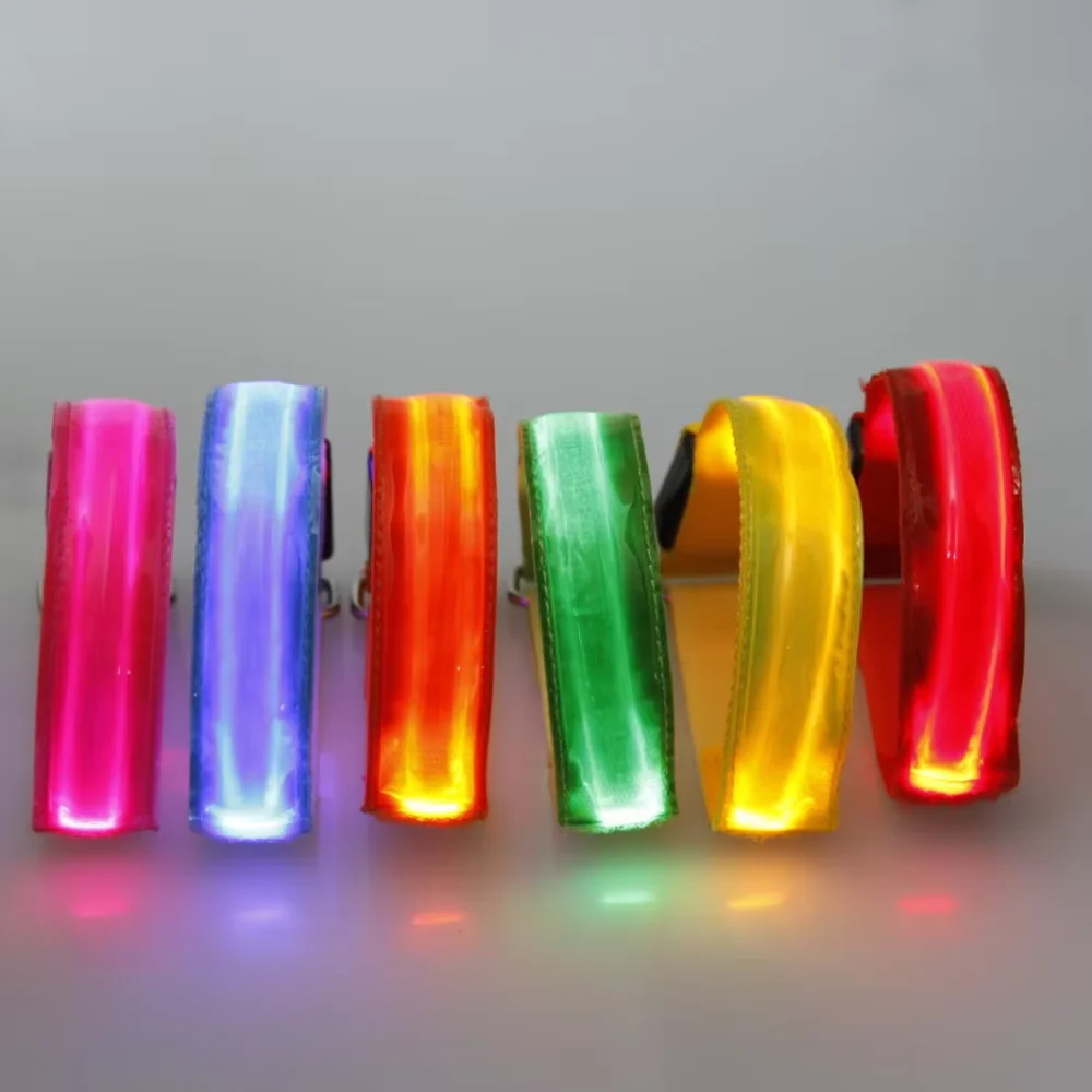 USB 충전식 유니섹스 LED 라이트 스트랩, 손목 슬랩 암밴드, 발목 달리기 라이딩 글로우, 야외 스포츠 야간 러닝 라이트, 2 개 빠른 배달 5-7 일 도착 무료 배송