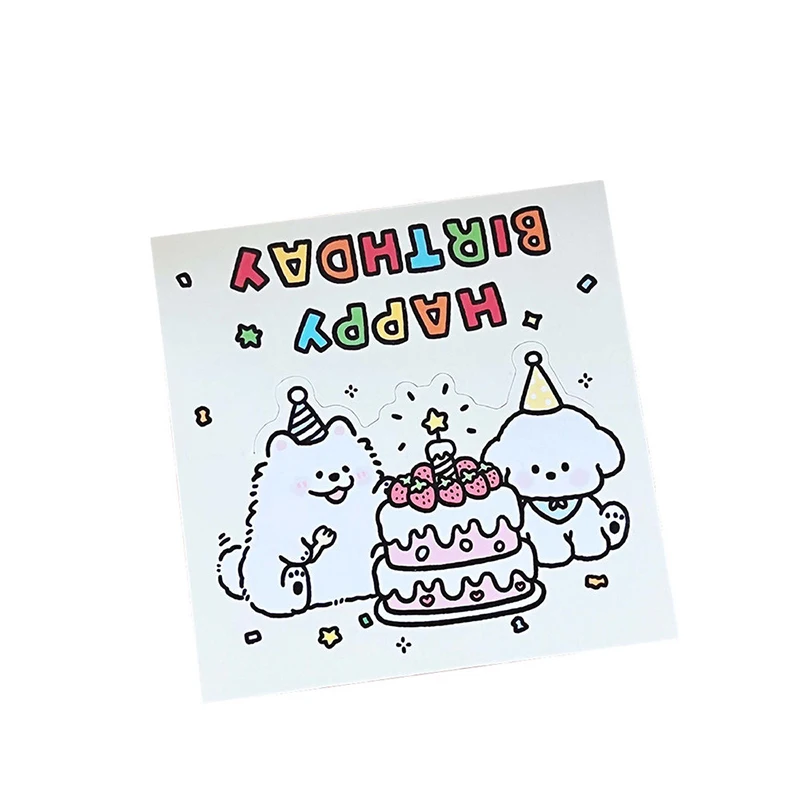 10pcs Original Dog Kawaii Card Memo Pad Packaging Card Set Material Paper Shipping Jewelry Gift Baking Biscuit