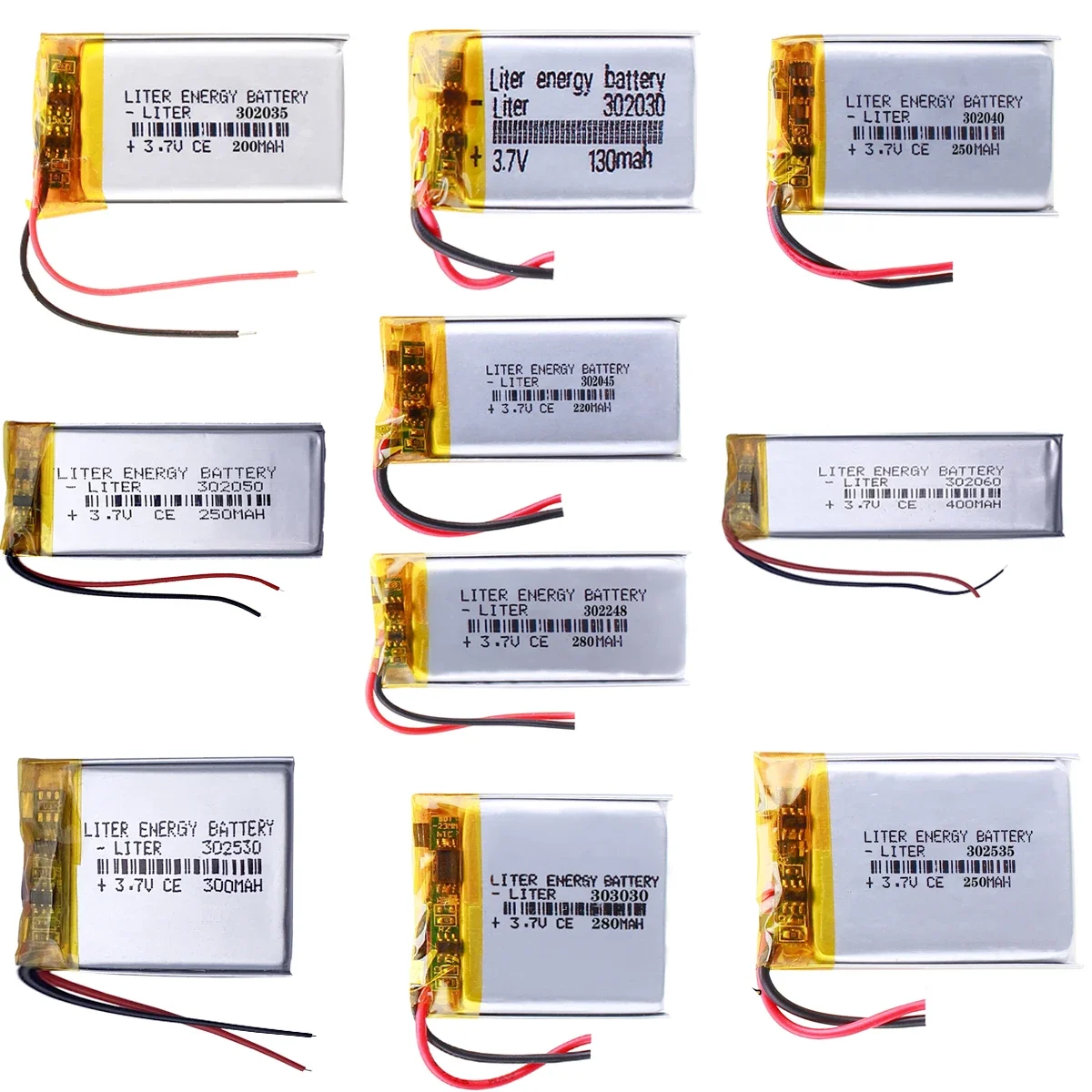 High-Capacity 3.7V Lipo Battery 302035 for PS4 Controllers, Humidifiers, GPS Devices, Wearable Tech, and Bluetooth Speakers