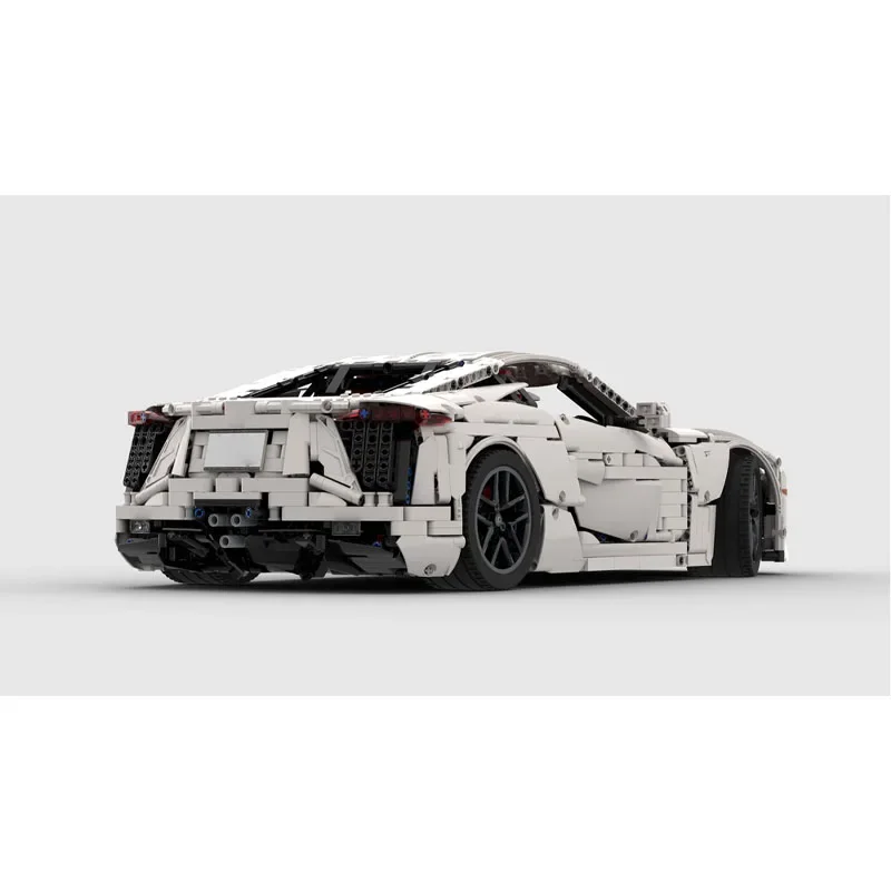 MOC-186809 White New LFA 1:8 Supercar Assembly Stitching Building Block Model 4091 Building Block Parts Kids Toys Birthday Gift