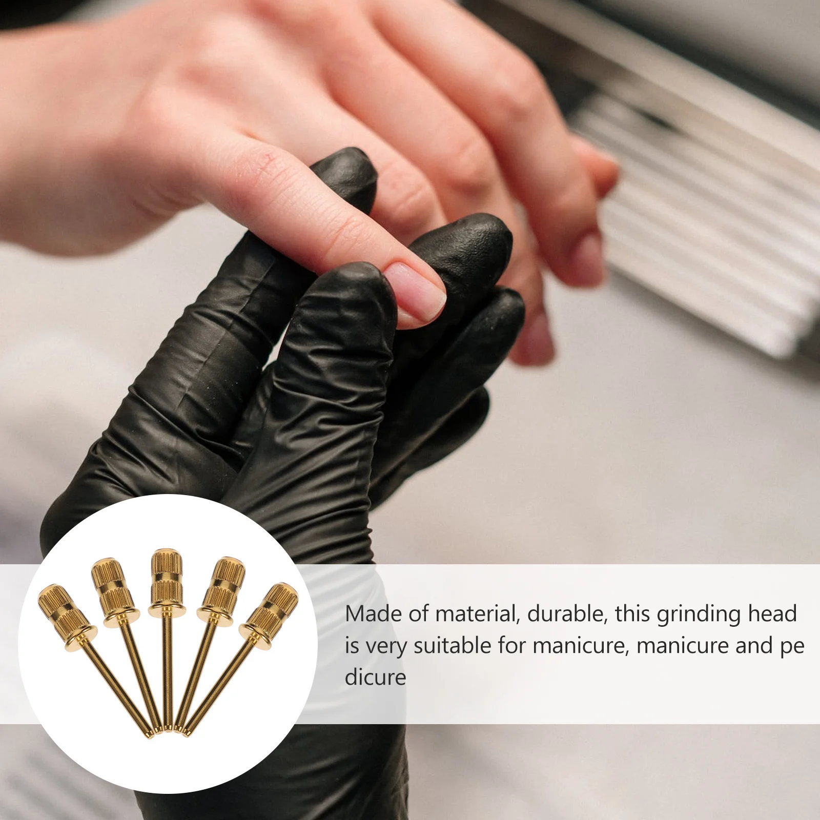 20pcs Sanding Band Nail Drill Bits Replacement Heads For Manicure Pedicure Metal File Cuticle Gel Polish Grinding Accessories