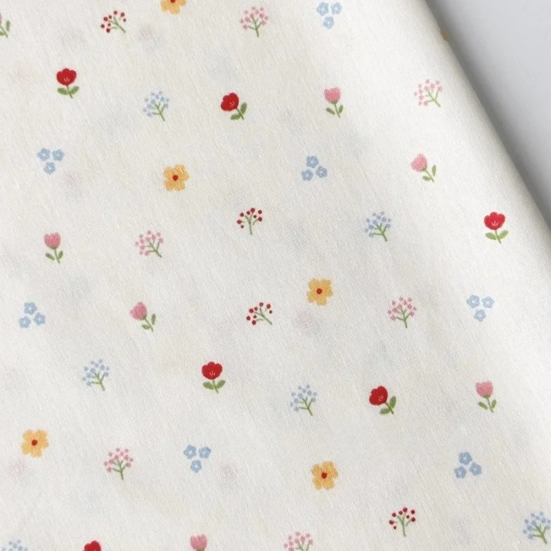 

Korean wind spring and summer color flower 40 pure cotton fabric handmade diy baby clothes scrunchie tablecloth children's cloth