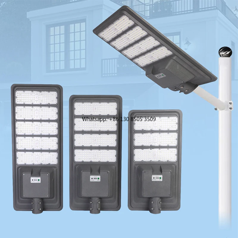 Factory Wholesale 300W 400W 500W IP66 Waterproof Streetlight Lifepo4 Battery Led Solar Street Light with Remote Control