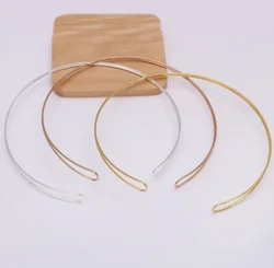 3pcs 5pcs 140mm Metal Hairband Headdress Hairwear Head Hair Bands Head Hoop Base Setting Jewelry Components DIY Wedding