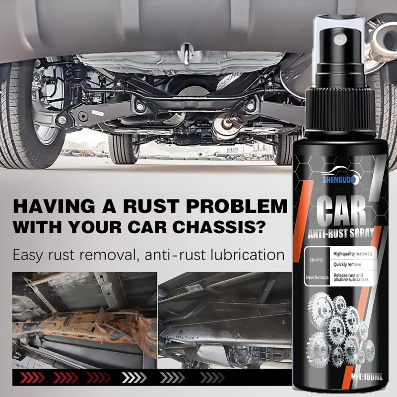 مزيل صدأ هيكل السيارة - مزيل صدأ متعدد الوظائف للأسطح المعدنية الحديدية، آمن ومريح للصيانة والإصلاح، يزيل أكسيد الحديد على الفور ويوفر الحماية