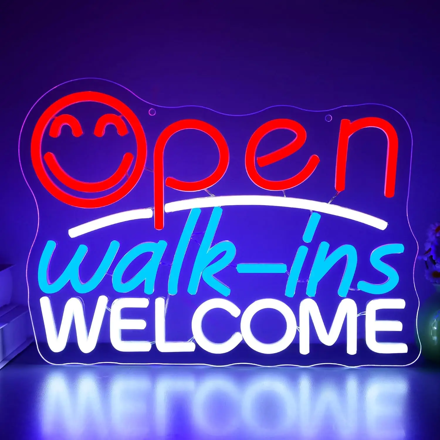 

Открытая прогулка Ins Добро пожаловать Неоновая вывеска USB с регулируемой яркостью Светодиодный неоновый свет для магазина отеля Ресторан Кафе Бар Настенный декор Приветственные вывески