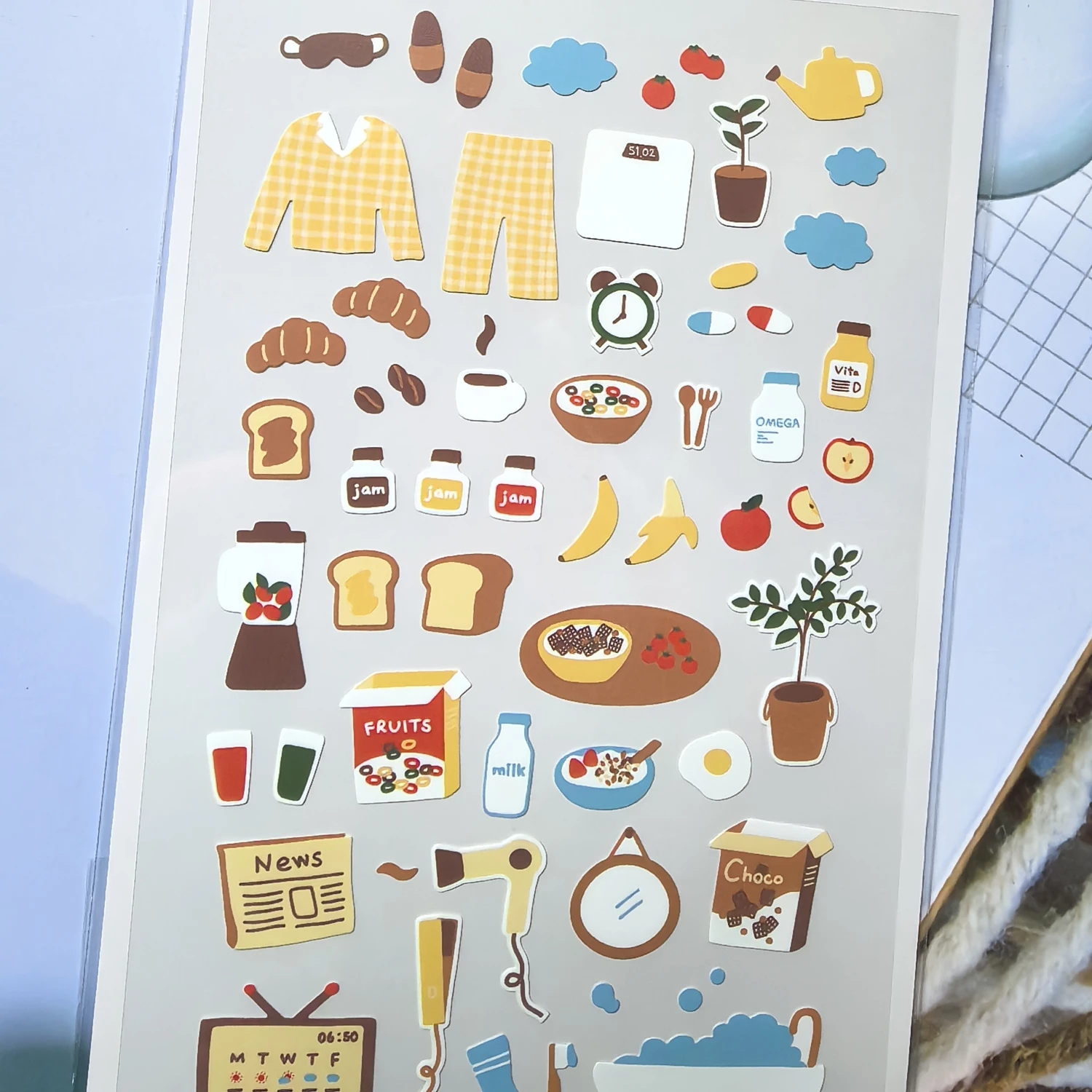Korean Import Suatelier Good Morning Breakfast Stickers Scrapbooking Diy Journaling Diary Stationery Decor School Sticker 1123