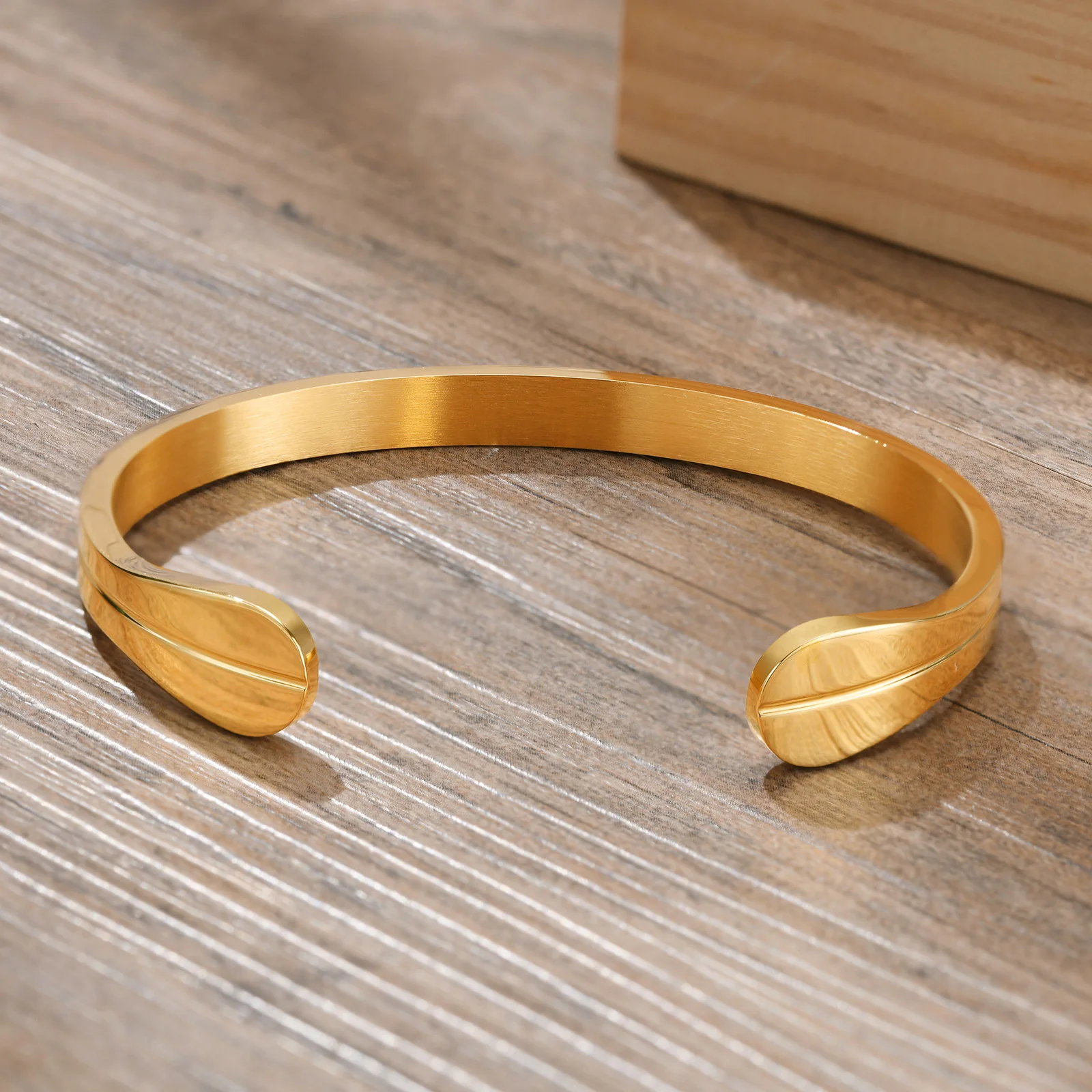 Men's Custom Letter Stainless Steel Cuff Bracelet