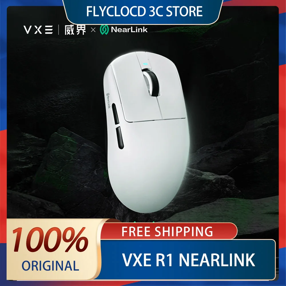 New VXE Dragonfly R1 Nearlink Mouse Three Mode Wireless Mouse Custom PAW3395SE 150H Long Battery Life Gaming Mice PC Accessories