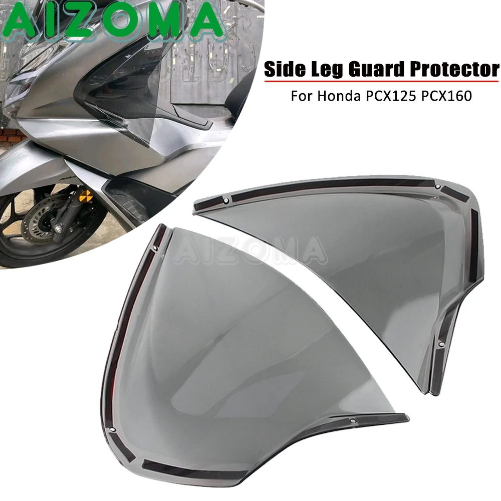 

Scooter Motorcycle Side Leg Wind Shield Windshield Guard Protector For Honda PCX125 PCX160 PCX 125 160 2025 Plastic Wind Covers