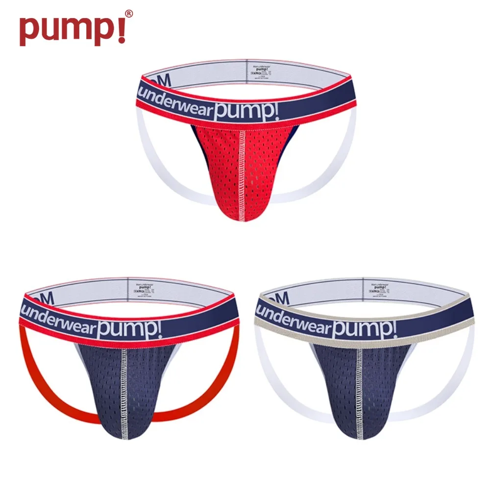 1-4PCS Breathable Mesh Thong Men Comfortable Sports Jockstrap Man Underwear No Need To Take Off Fun Sexy Underpants Male T-Back
