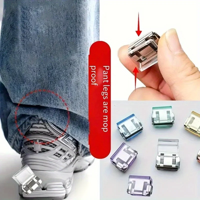 15Pcs Clothing Clips Multi Function Pants Clips Leg Straps Clips Holder Clothing Pin for Clothes Long Pants Legs Sleeves