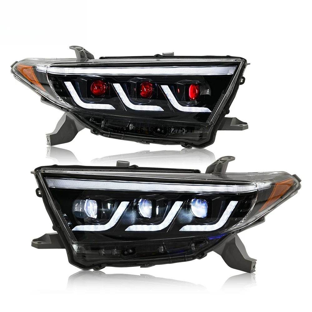 

TT-ABC Factory Customized Demon Eyes Headlight for 2011-2014 Highlander Headlight Assembly DRL Sequential Turn Signal