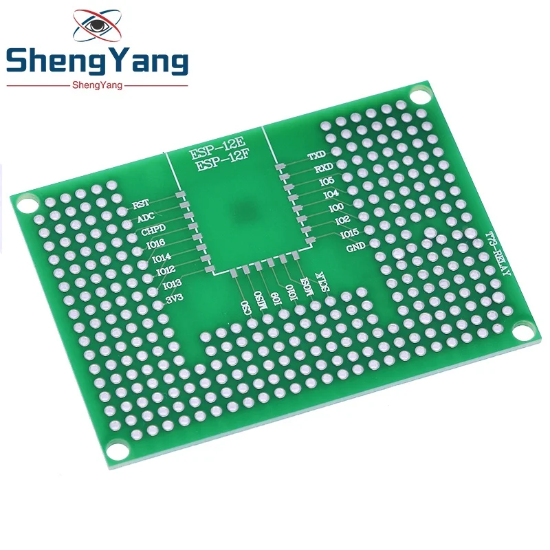 TZT 5x7CM Double Side Prototype PCB Board Breadboard Protoshield For Arduino Relay ESP8266 WIFI ESP-12F ESP-12E ESP32 ESP32S